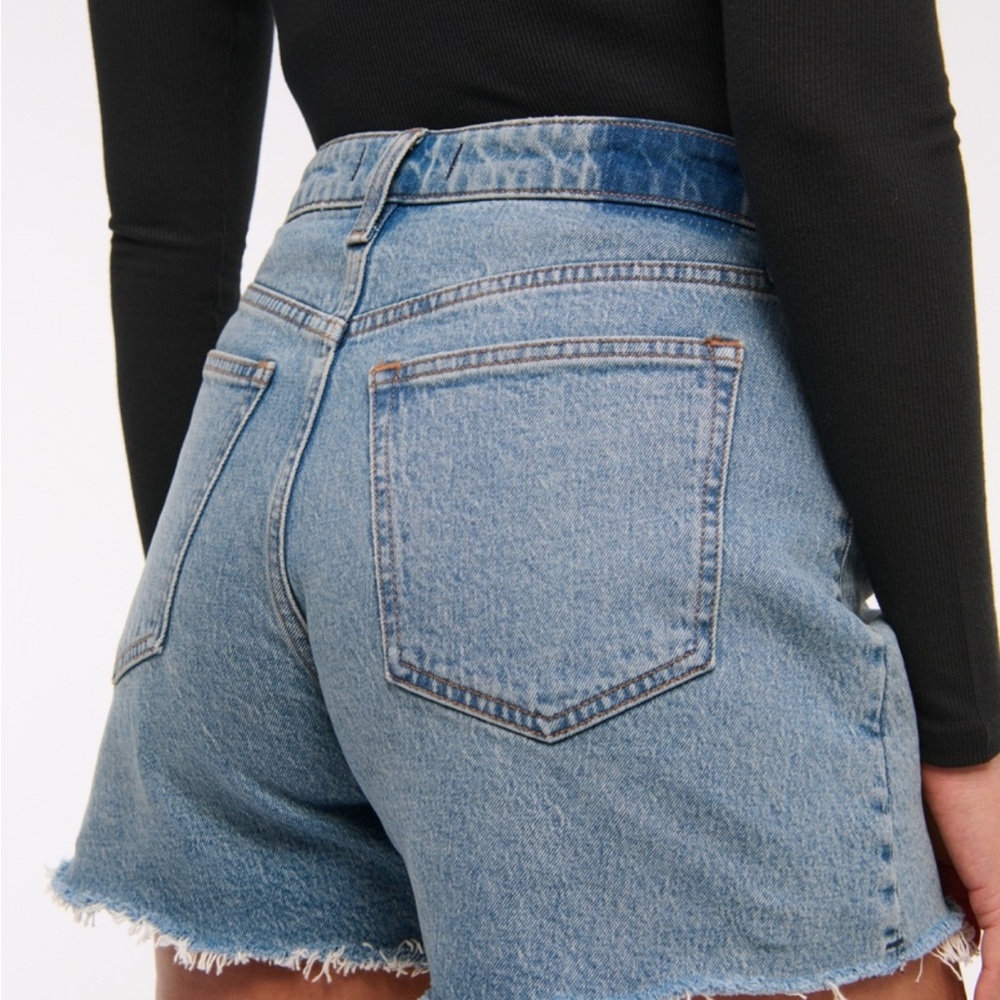 A&F High Rise Curve Love Dad Shorts